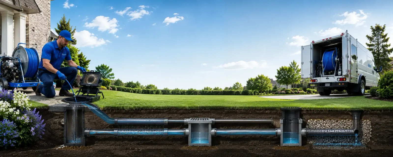 Outdoor drain cleaning information for Normanna, TX